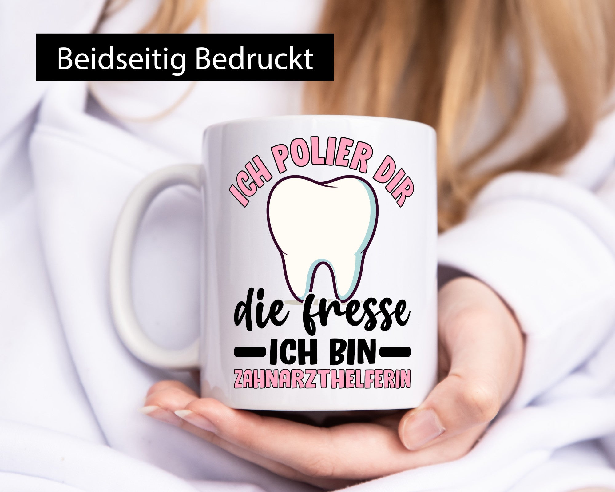 Ich polier dir die Fresse | Zahnarzthelferin Zahnarzt lustig Humor Geschenkidee