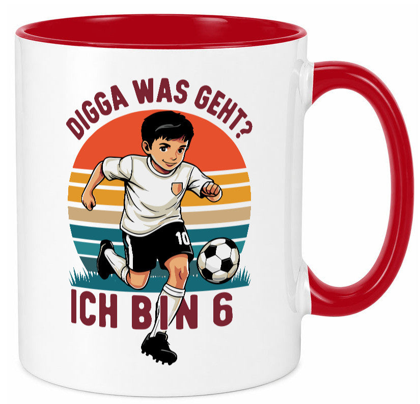 6 Geburtstag | Jahre Digga was geht ab Fußball lustiger Spruch Geschenk