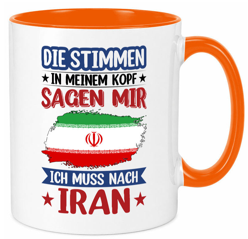 Iran | Urlaub Stimmen in meinem Kopf Traumland Humor Geschenkidee Tasse