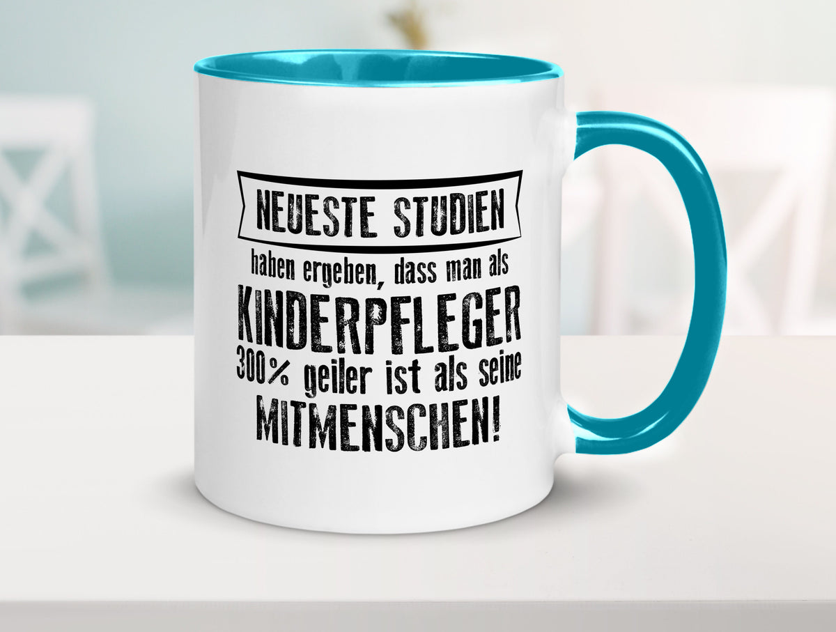 Neuste Studien: Kinderpfleger | Pfleger Kinder v2 lustiger Spruch Geschenk Tasse