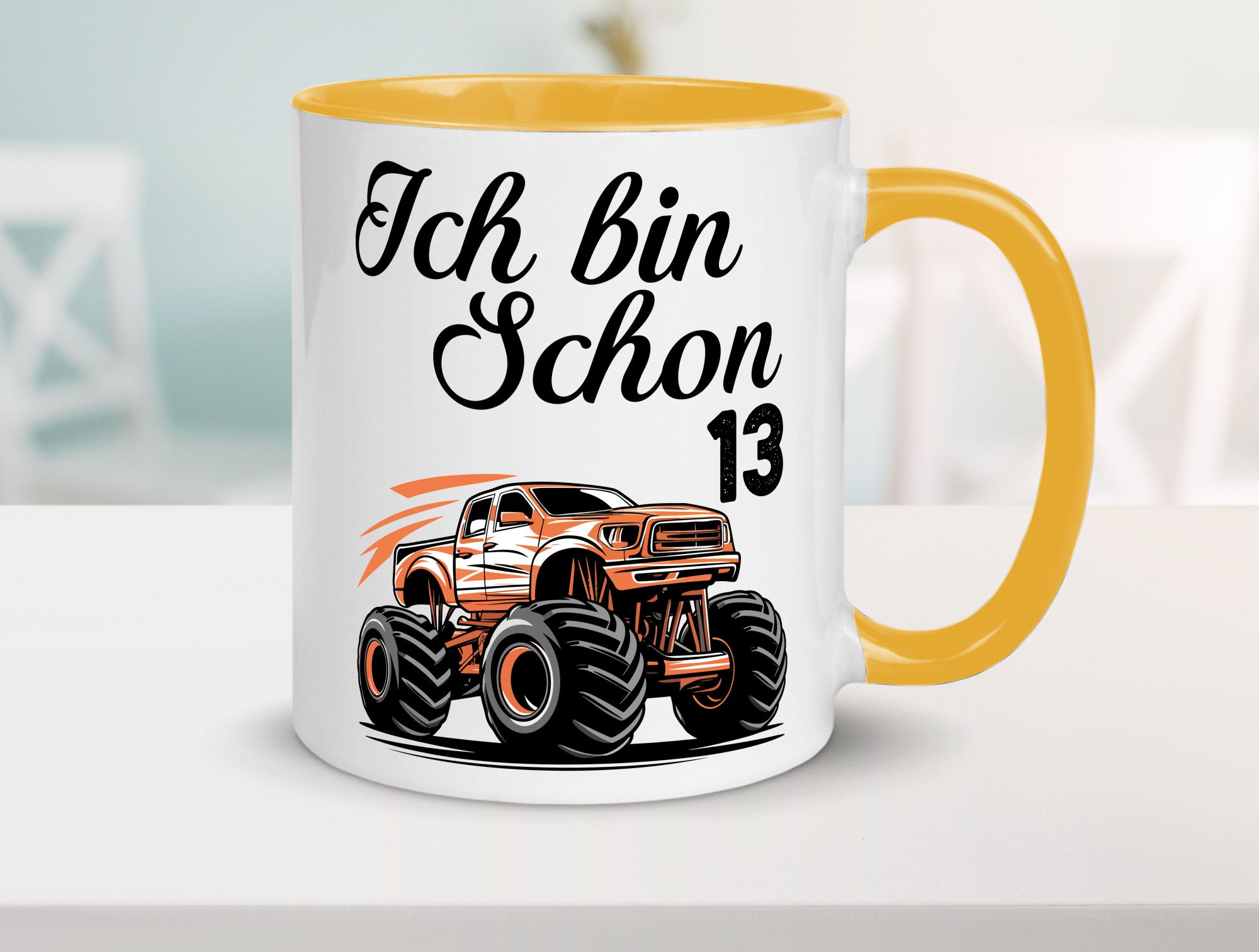 13. Geburtstag | Monster truck 13 Jahre Geschenkidee Humor Tasse