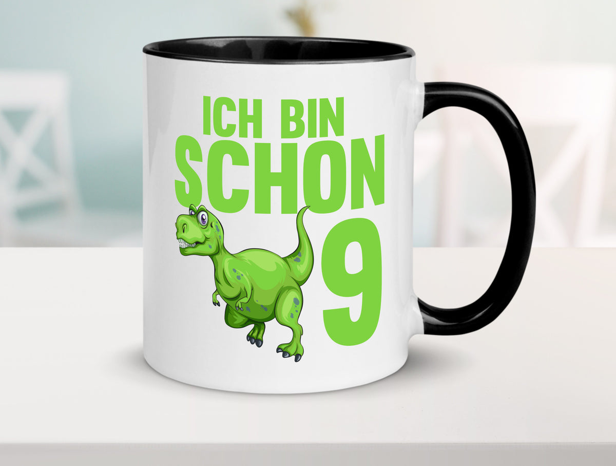 9. Geburtstag | 9 Jahre Dino Dinosaurier Geschenkidee Humor Tasse