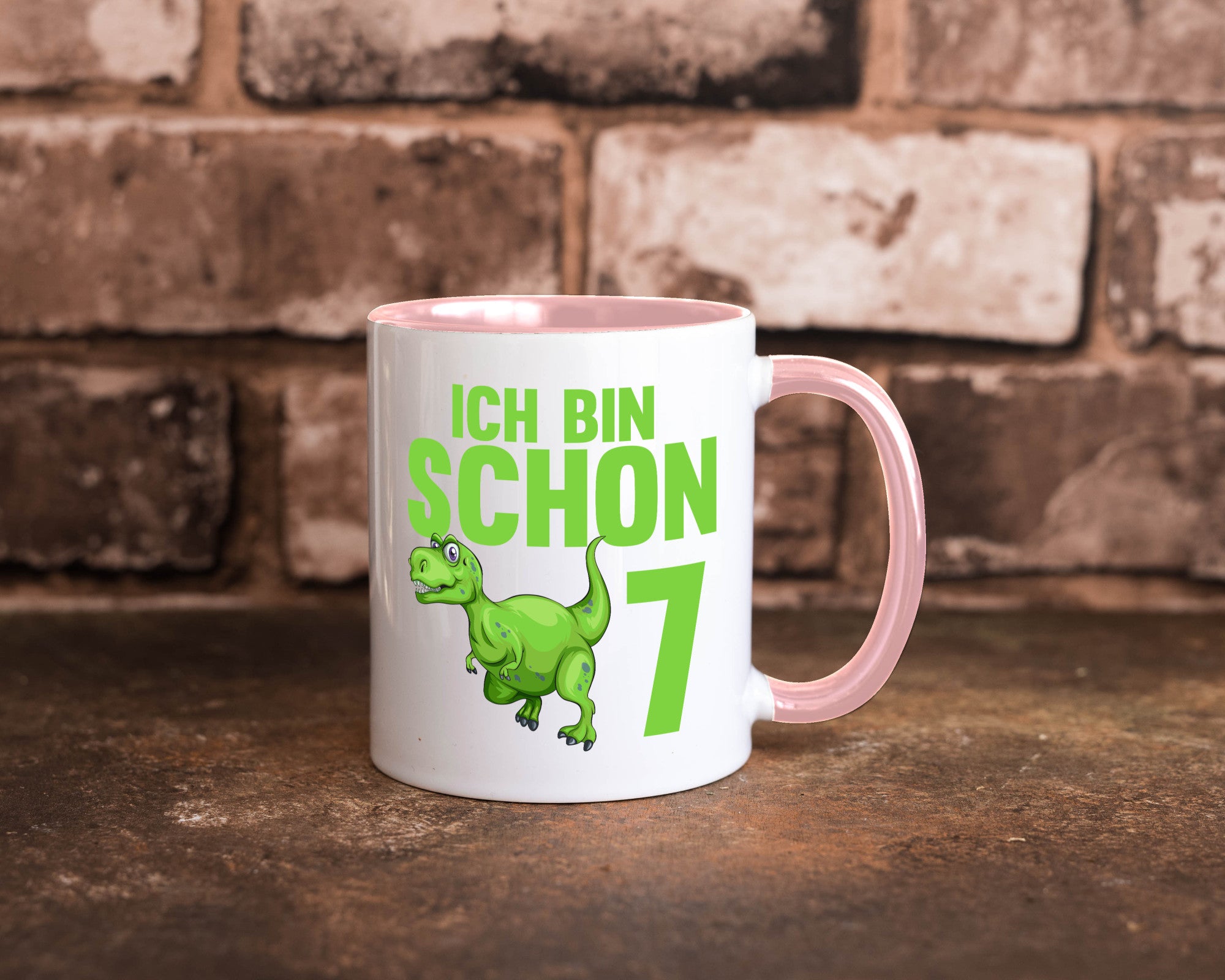 7. Geburtstag | 7 Jahre Dino Dinosaurier Humor Geschenkidee Tasse
