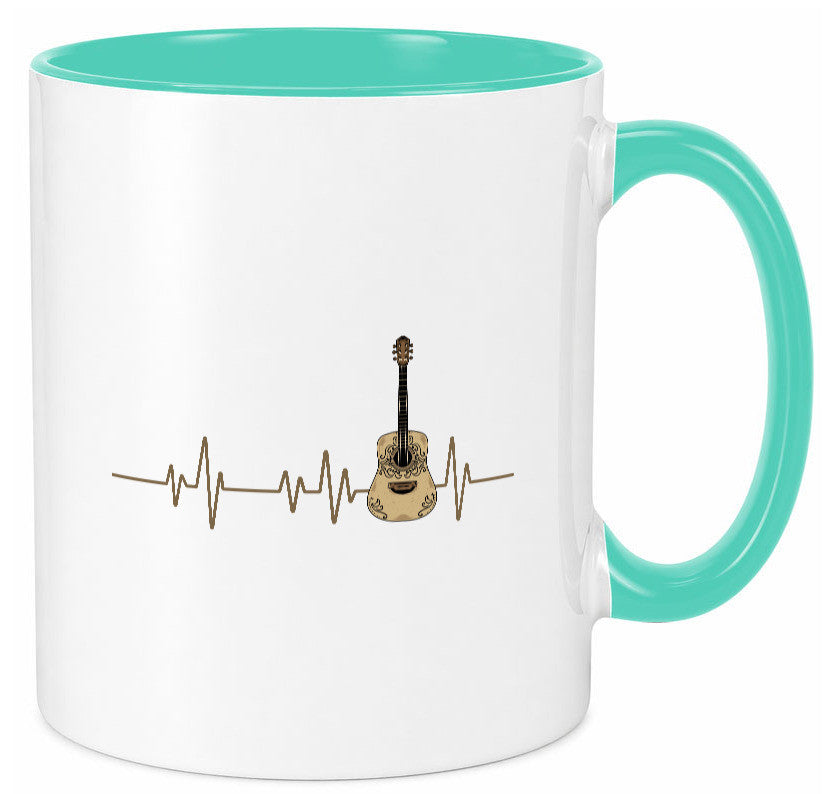 Gitarre Herzschlag | Motiv Musiker Rock Musik lustig Humor Geschenkidee
