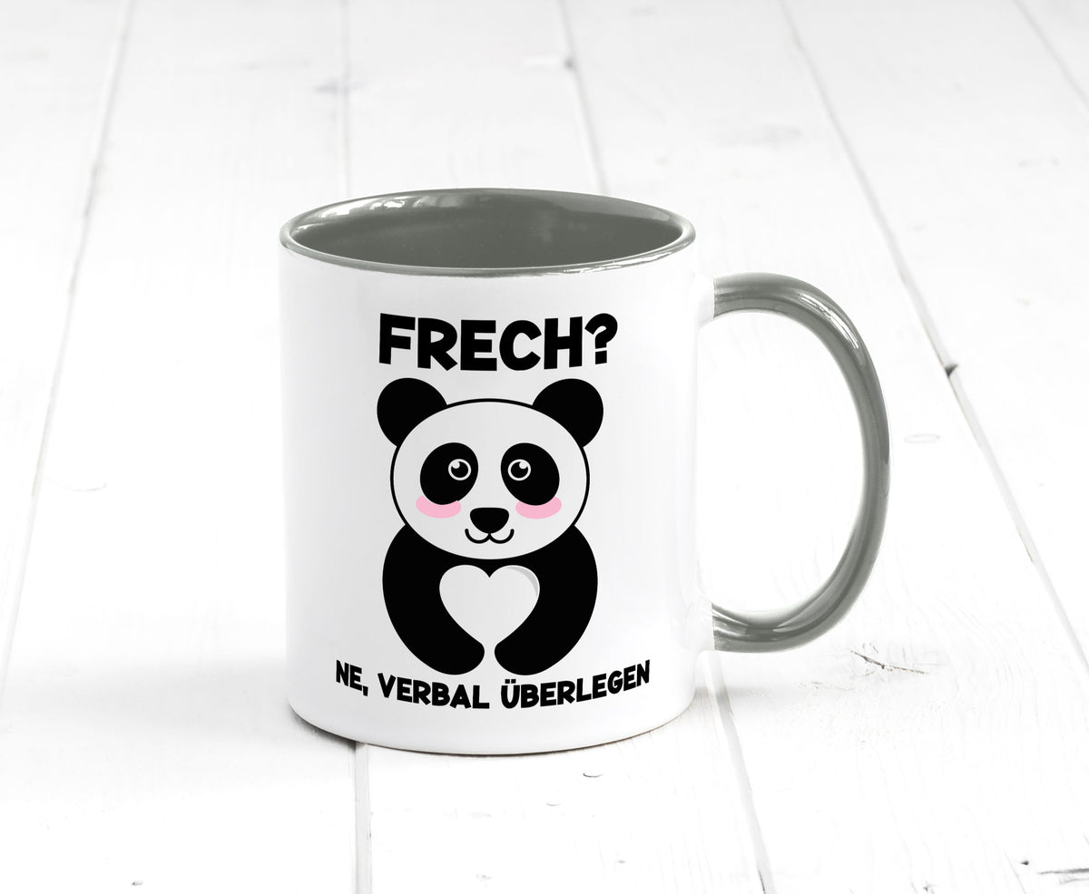 Frech | Verbal überlegen süßer Pandabär kecker Spruch lustiger Geschenk Humor Tasse