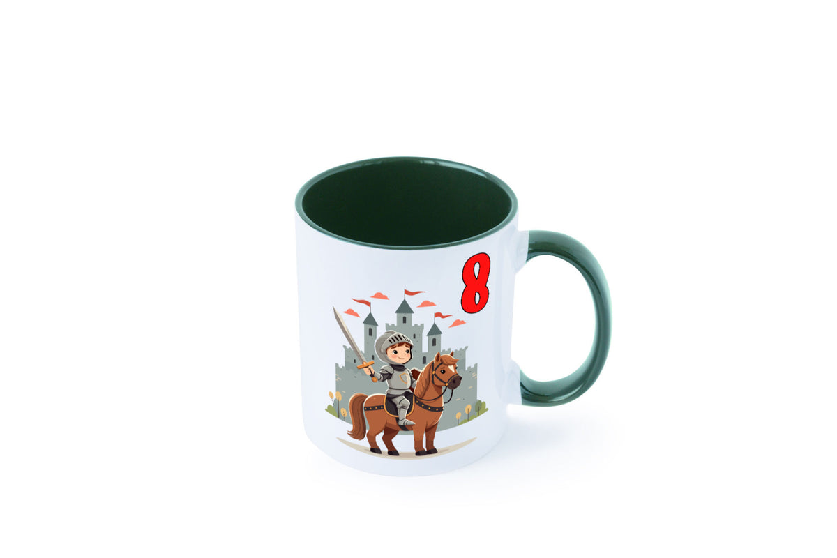 8. Geburtstag | 8 Jahre Ritter Junge Schloss Geschenk Geschenkidee lustiger Tasse