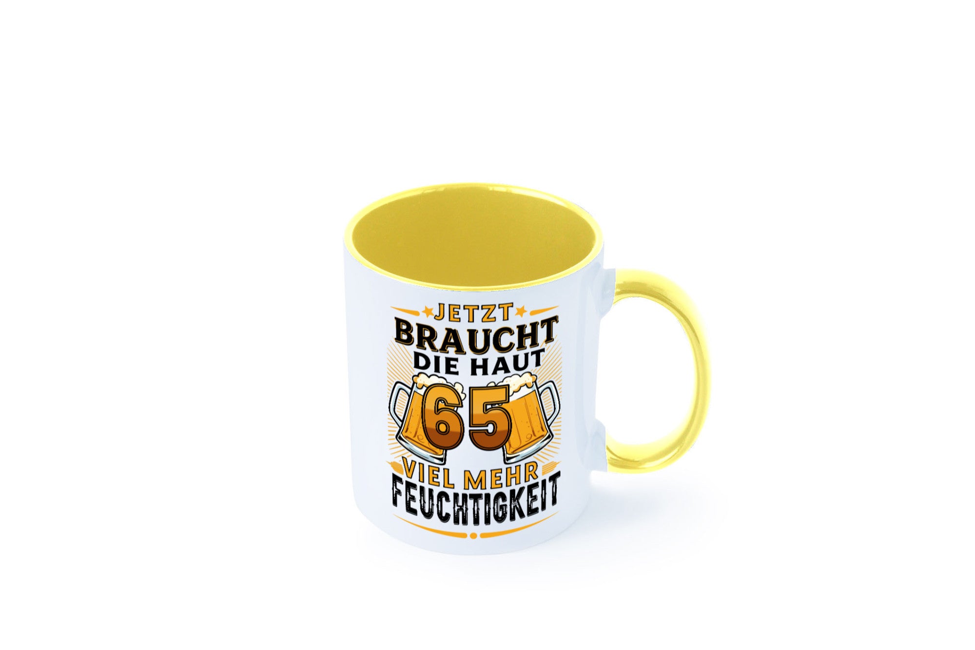 65 braucht die haut mehr Feuchtigkeit | 65. Geburtstag Humor Geschenkidee Tasse