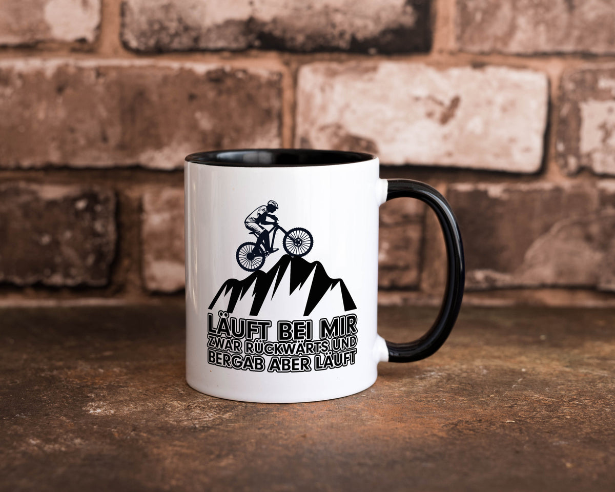 Läuft bei mir | Pechvogel Tasse Radfahrer Statement Humor Geschenkidee