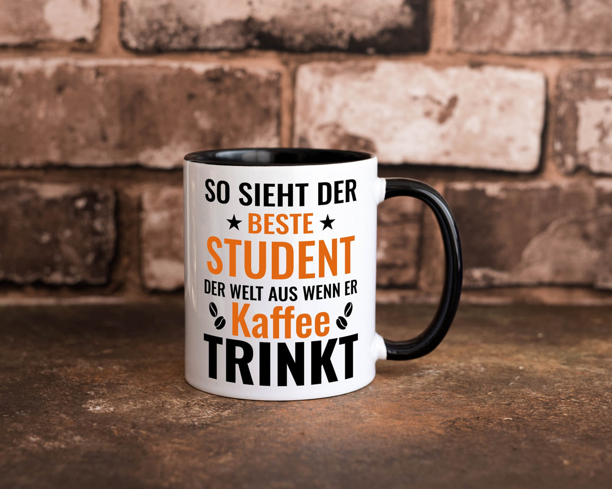 Kaffee trinkt: Student | Universität Uni Studium Humor Geschenkidee Tasse