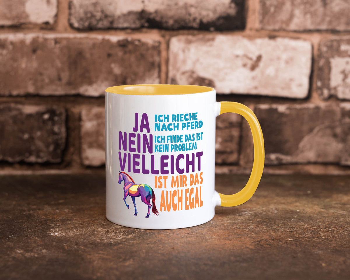 Ja ich Rieche nach Pferd | Reiten Pferdestall lustiger Spruch Geschenk Humor Tasse