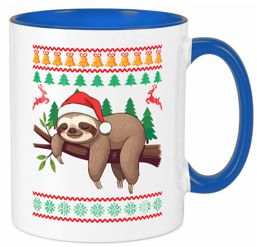 Ugly Christmas | Faultier Weihnachtsfaultier v2 lustig Tierliebhaber Humor Tasse