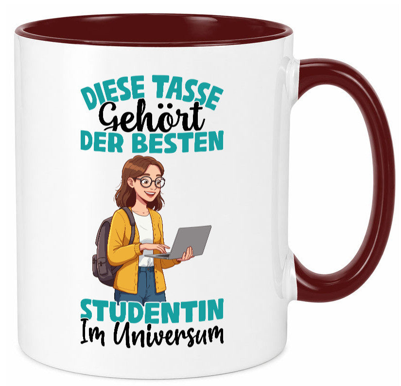 Im Universum: Studentin | Uni Studium Universität Geschenk Humor Geschenkidee Tasse