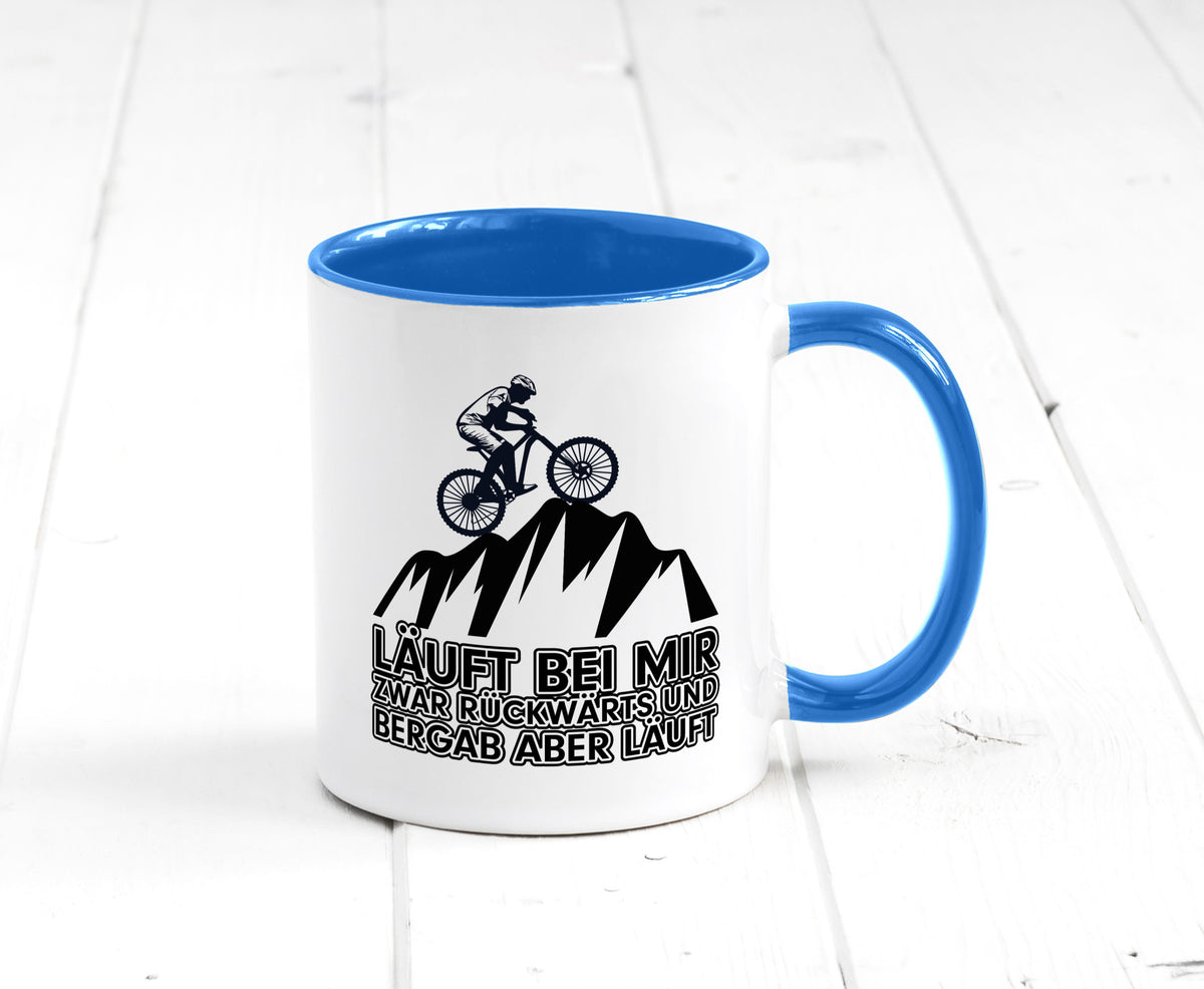 Läuft bei mir | Pechvogel Tasse Radfahrer Statement Humor Geschenkidee