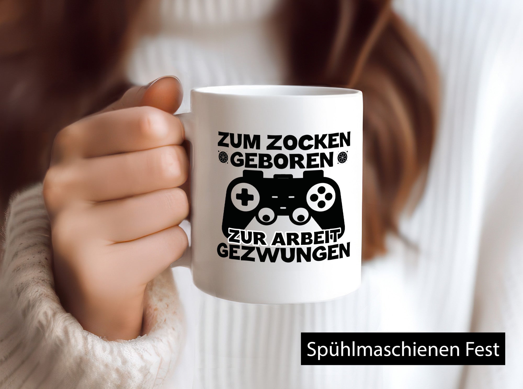 Zum Zocken geboren | Spruchtasse lustig Gaming Humor Geschenkidee Tasse