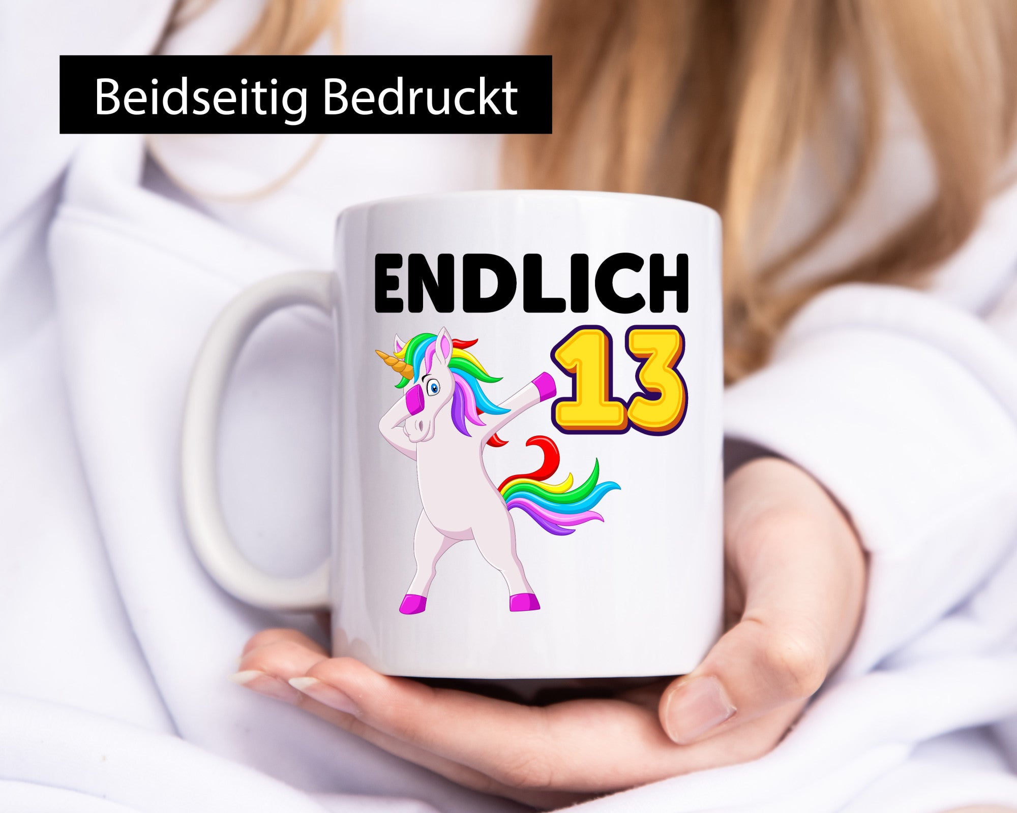 13. Geburtstag | endlich 13 Jahre Einhorn Mädchen Geschenkidee Humor Tasse