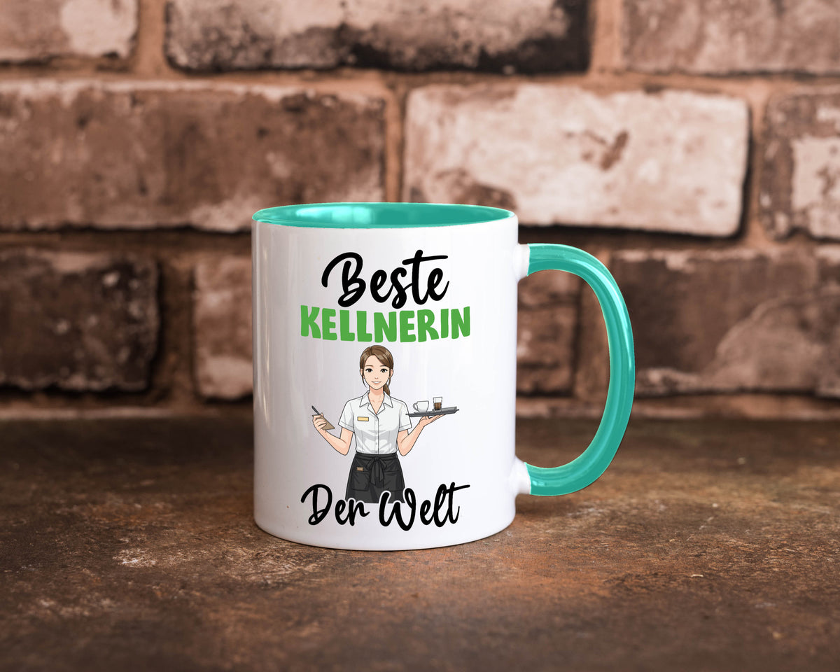 Beste Kellnerin | Beruf kellnern Bedienung v2 Humor Arbeit Kollegen Büro Tasse