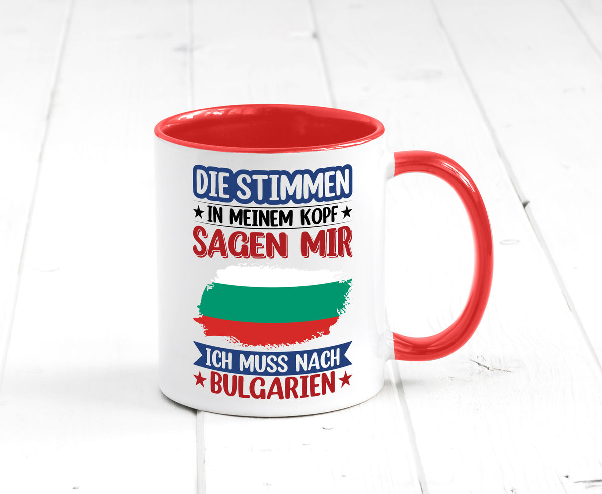 Bulgarien | Urlaub Stimmen in meinem Kopf Traumland Humor Geschenkidee Tasse