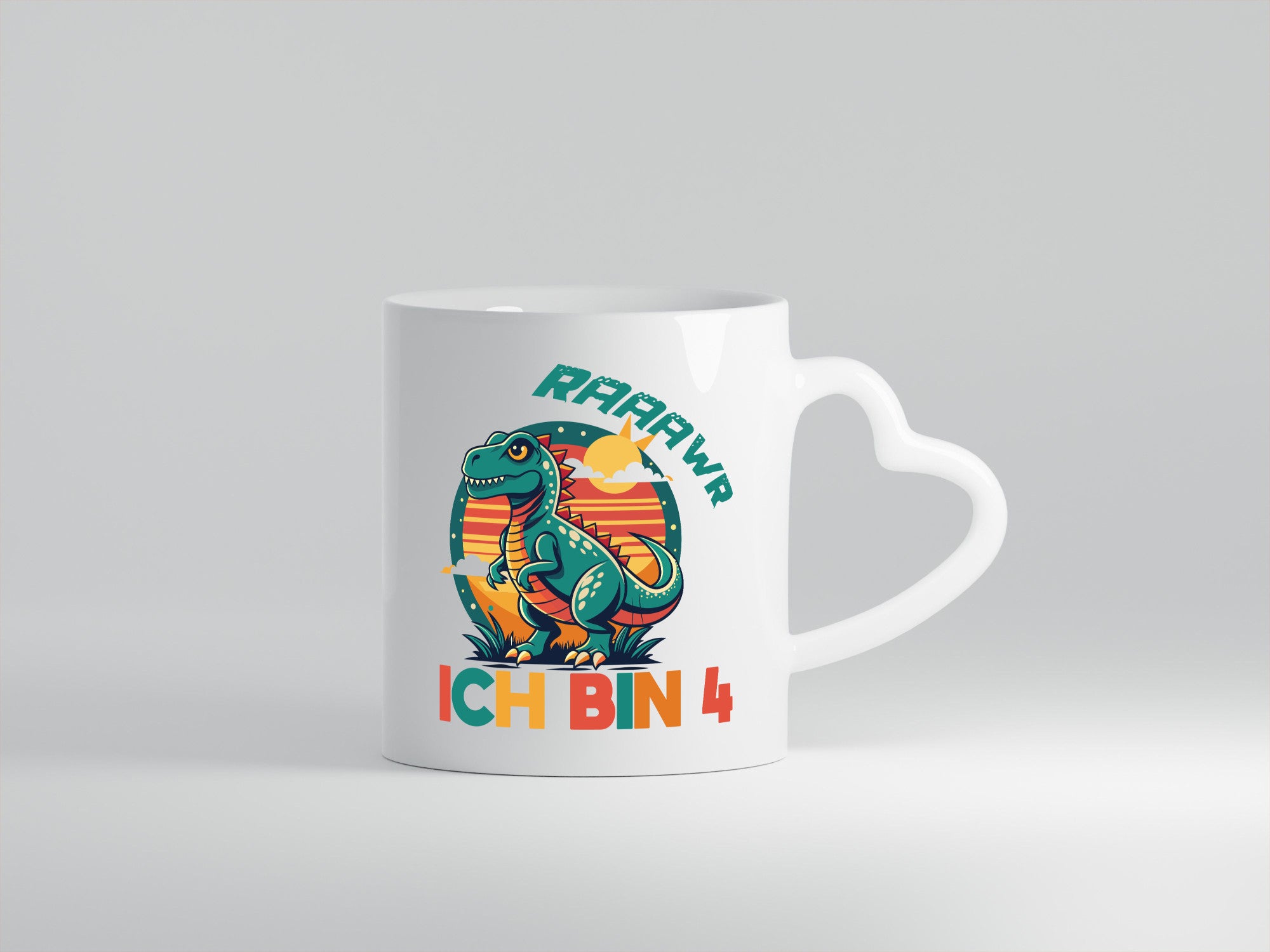 Rawwwww ich bin 4 | Jähriger 4. Geburtstag Dino Humor Geschenkidee Tasse