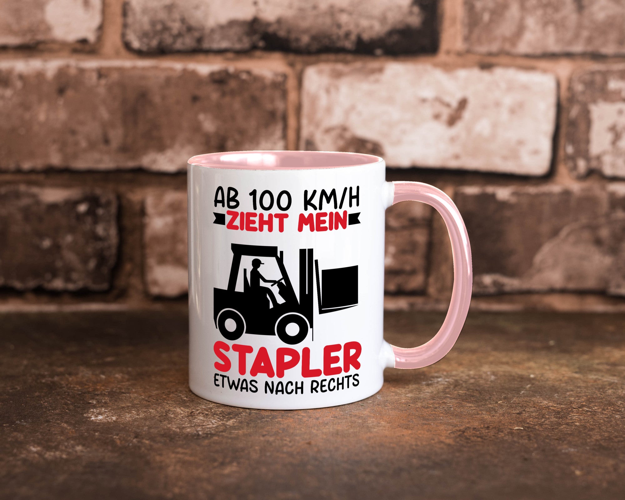 Stapler zieht nach Rechts | Staplerfahrer Arbeit Geschenkidee Kollegen Büro