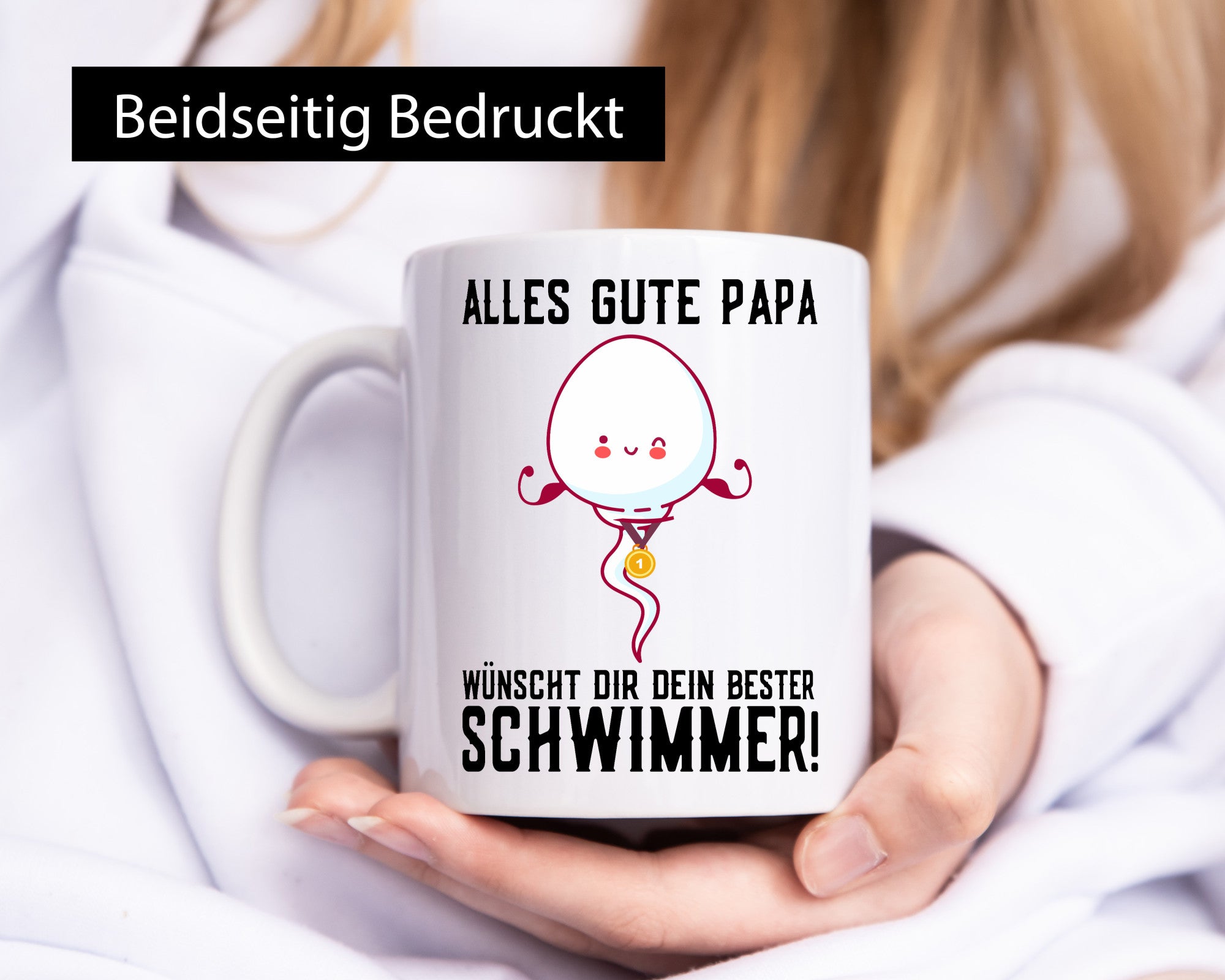 Alles Gute Papa | Vatertag Bester Schwimmer Medaille lustig Familie