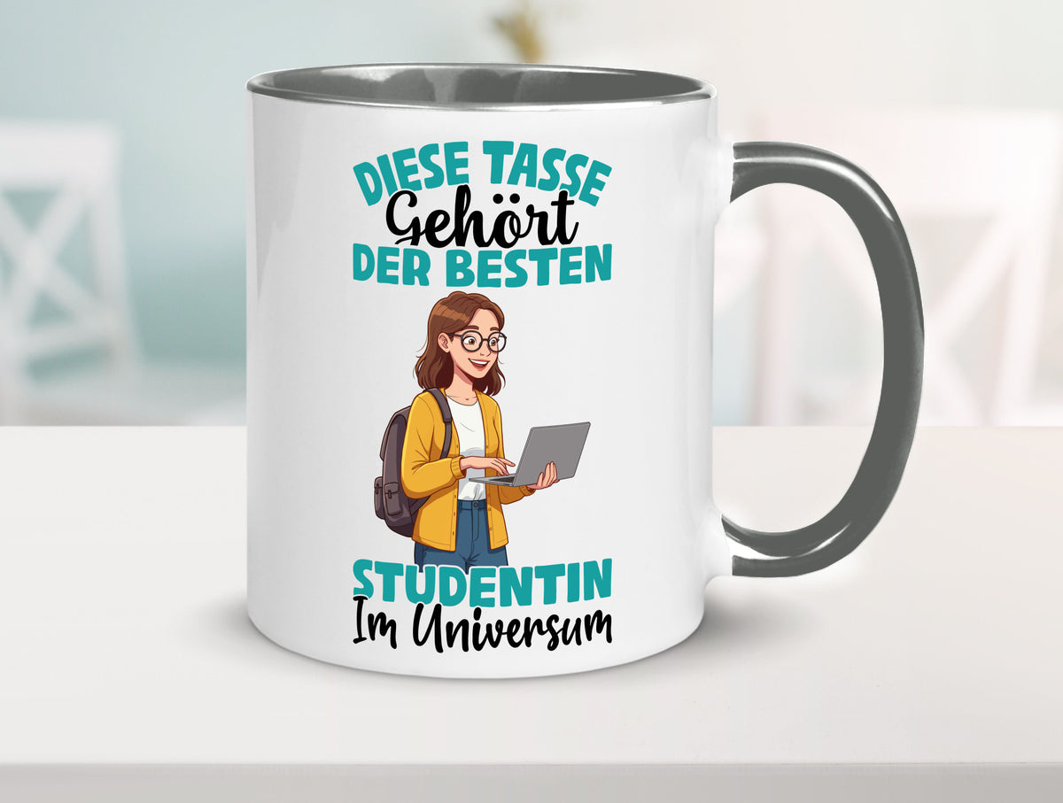 Im Universum: Studentin | Uni Studium Universität Geschenk Humor Geschenkidee Tasse