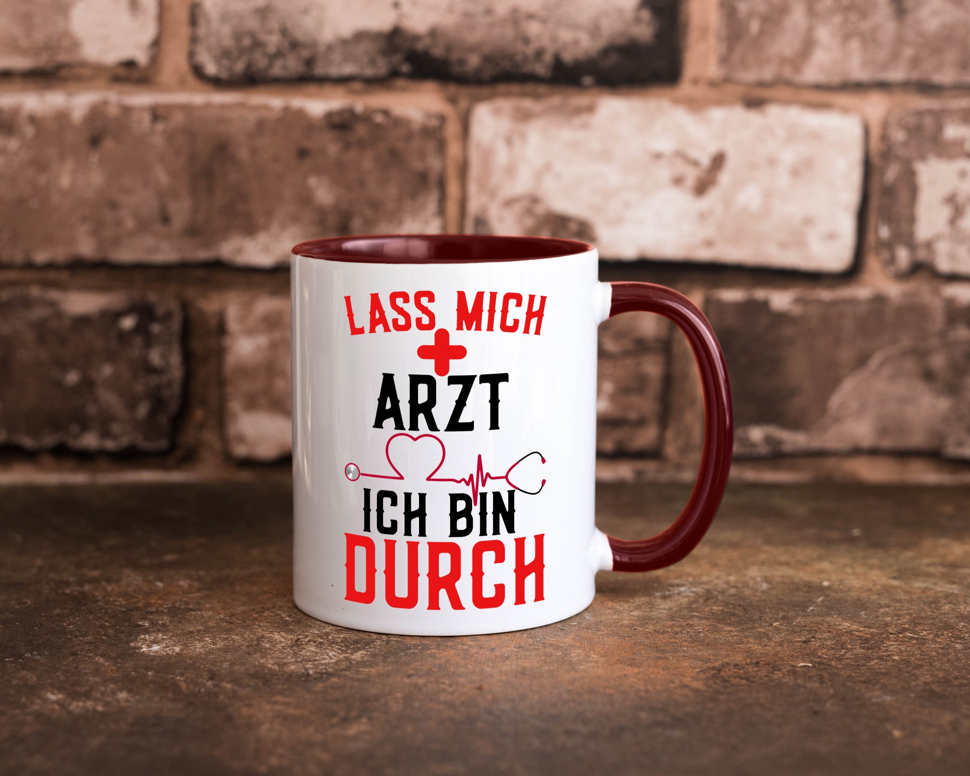 Arzt | Lass mich durch Herz Doktor Krankenhaus Puls Humor Geschenkidee Tasse