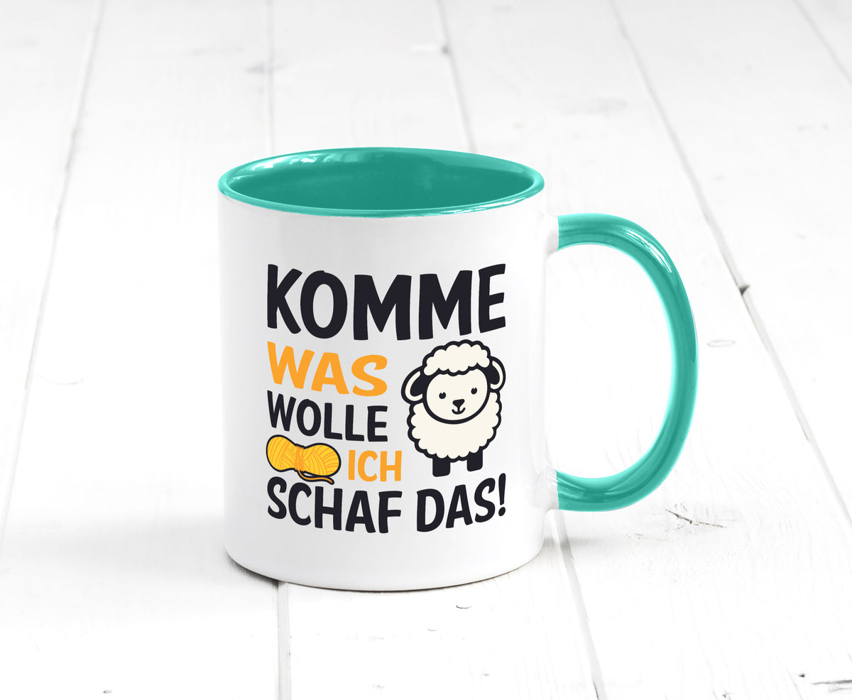 Komme was wolle, ich schaf das | Wolle Humor Geschenkidee Tasse