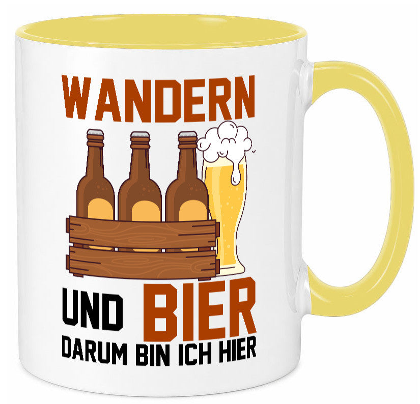 Wandern und Bier darum bin ich hier | Bierkasten lustiger Spruch Geschenk Humor