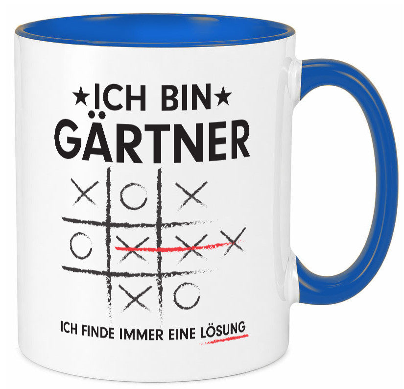 Lösung finden: Gärtner | Gartenbau v2 Geschenk Humor Geschenkidee lustiger Tasse