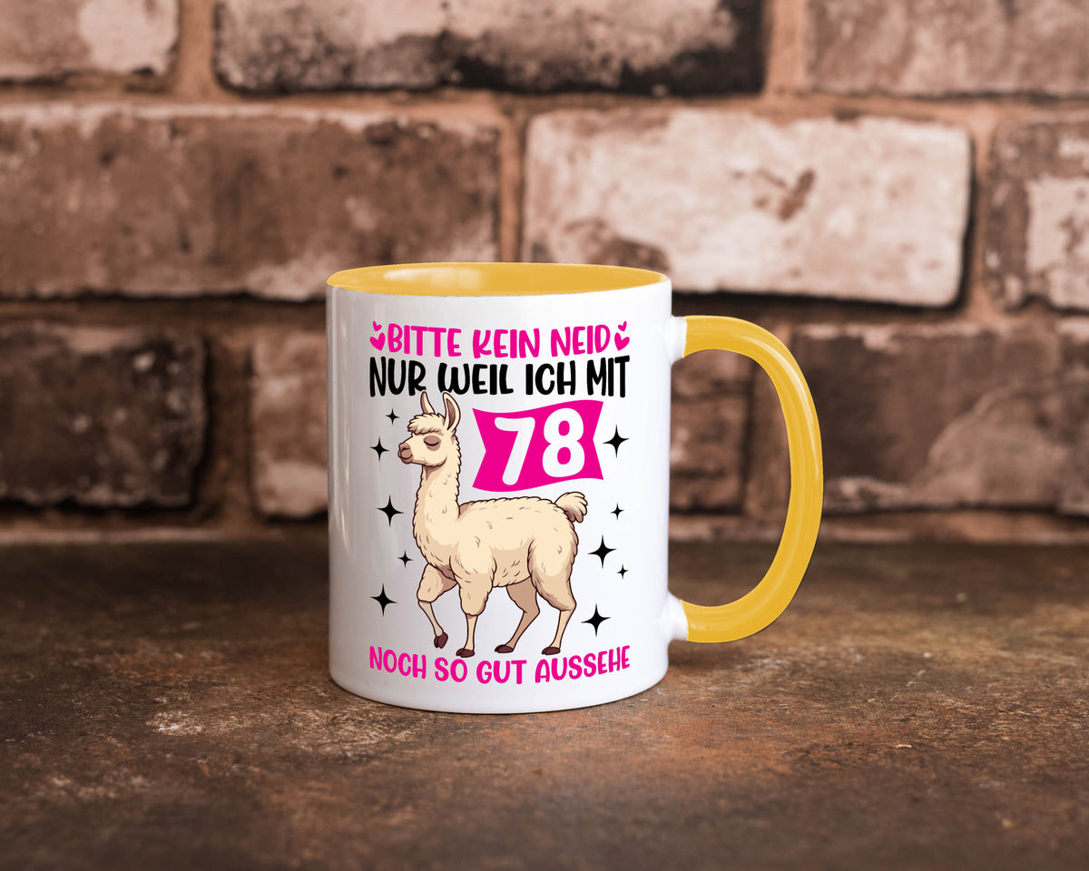 78. Geburtstag | 78 Jahre Lama gut aussehen Geschenk Geschenkidee lustiger Tasse