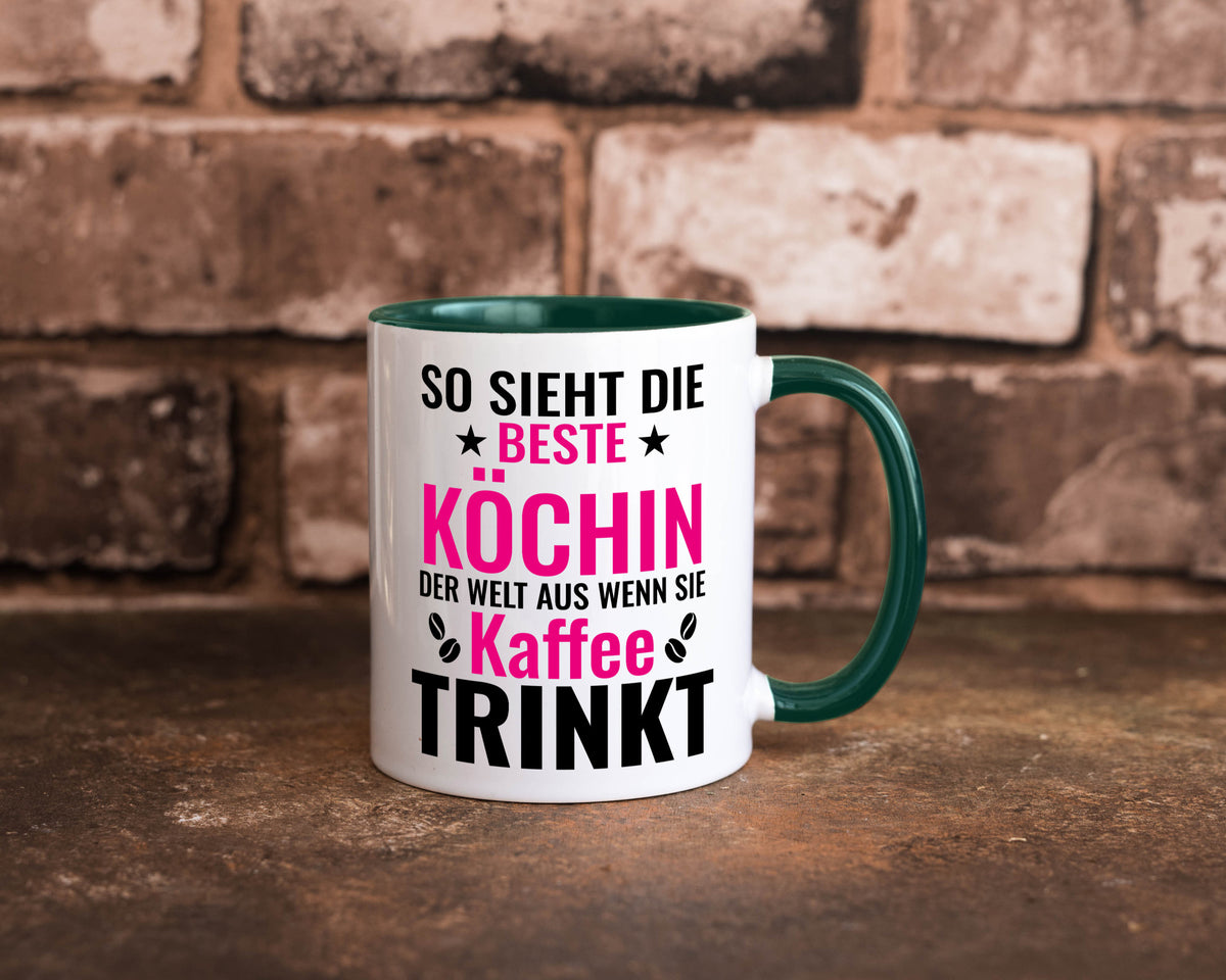 Kaffee trinkt: Köchin | Chefköchin Chefkoch Humor Arbeit Kollegen Büro Tasse