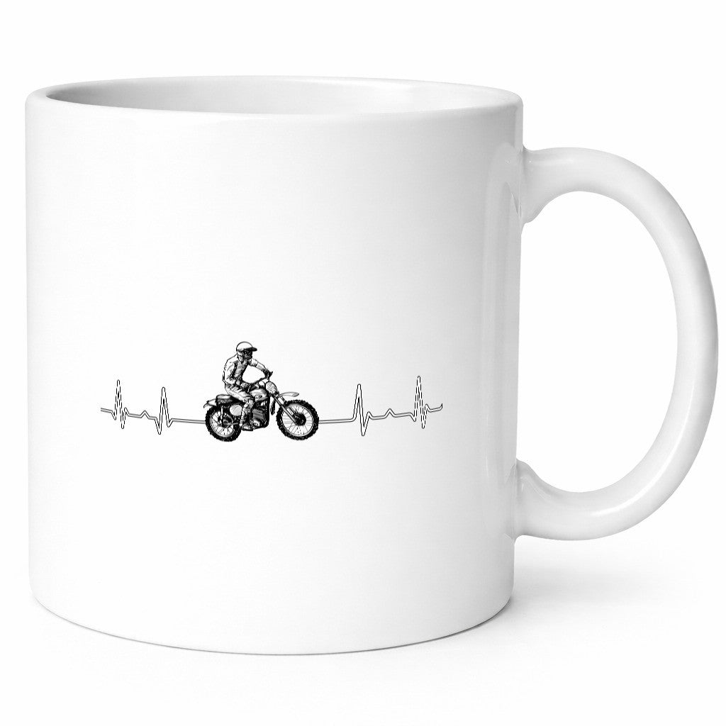 Motocross Herzschlag | Dirt Bike Biker Cross Rennen Humor Geschenkidee Tasse