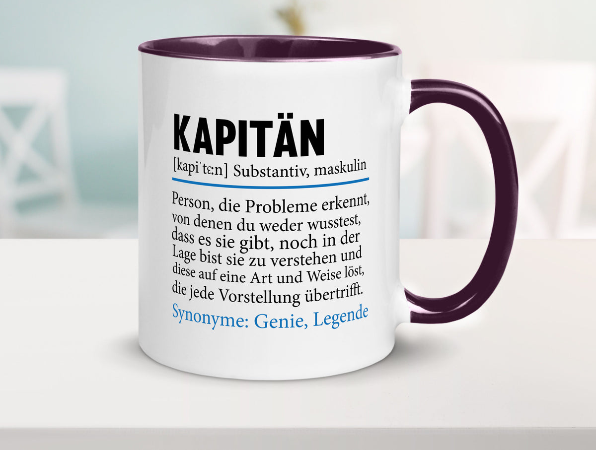 Kapitän | Spruch lustig Schiffskapitän Schiff Geschenk Humor Geschenkidee Tasse