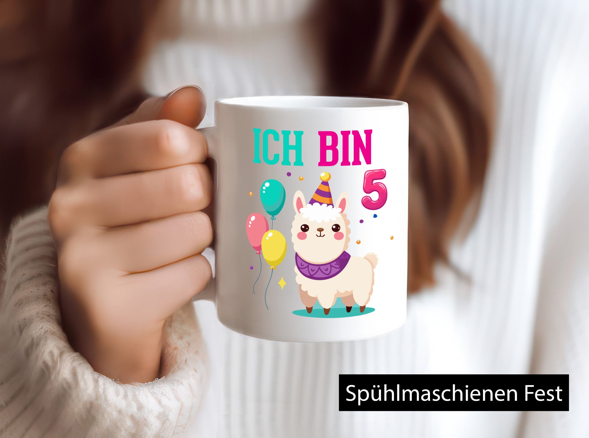 5. Geburtstag | 5 Jahre Lama Alpaka lustig Geschenkidee Geschenk Tasse