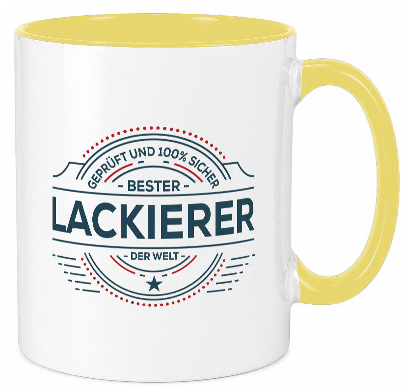 Geprüft und sicher: Lackierer | Definition lackieren Geschenk Humor Tasse