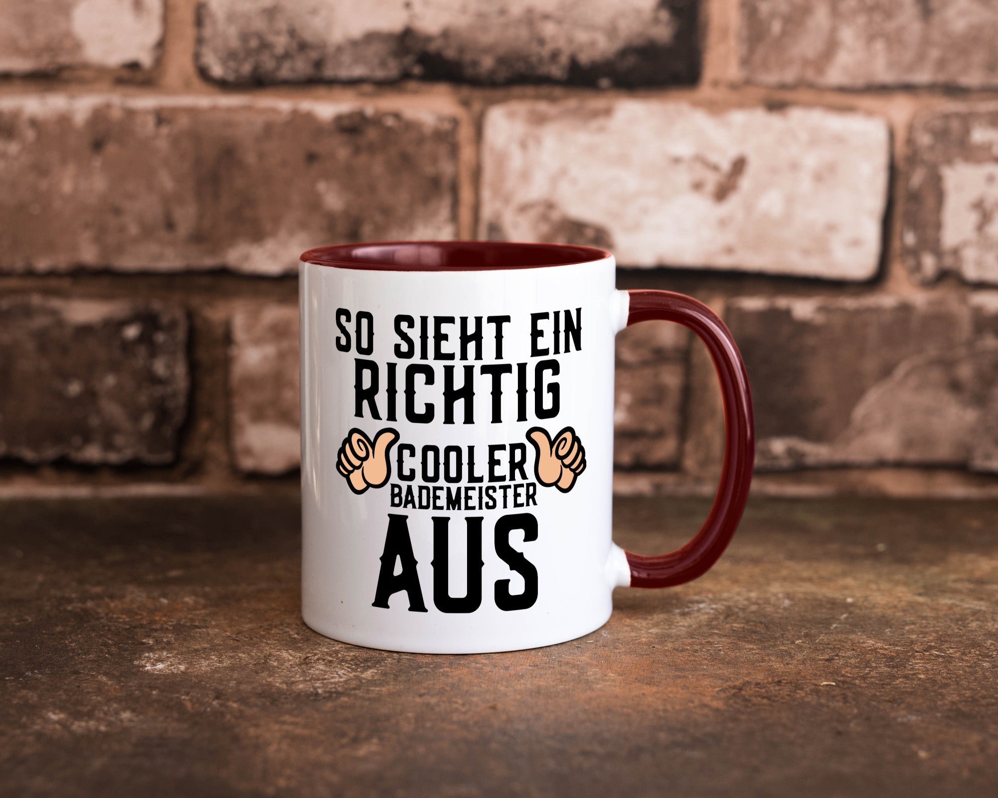 Richtig cooler Bademeister | Daumen hoch Schwimmbad lustig Humor Geschenkidee