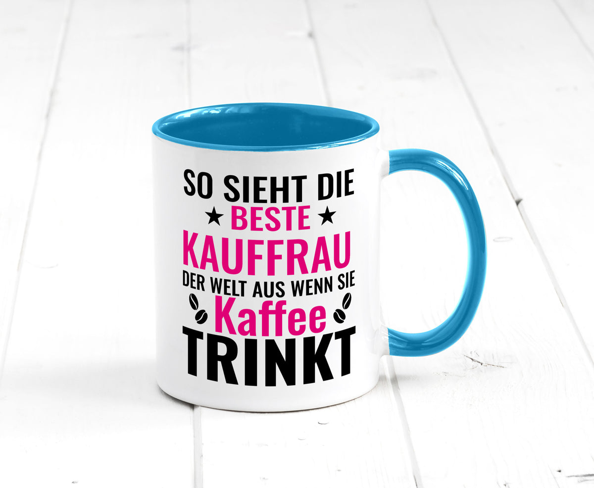Kaffee trinkt: Kauffrau | Kauffrauen lustiger Spruch Geschenk Humor Tasse