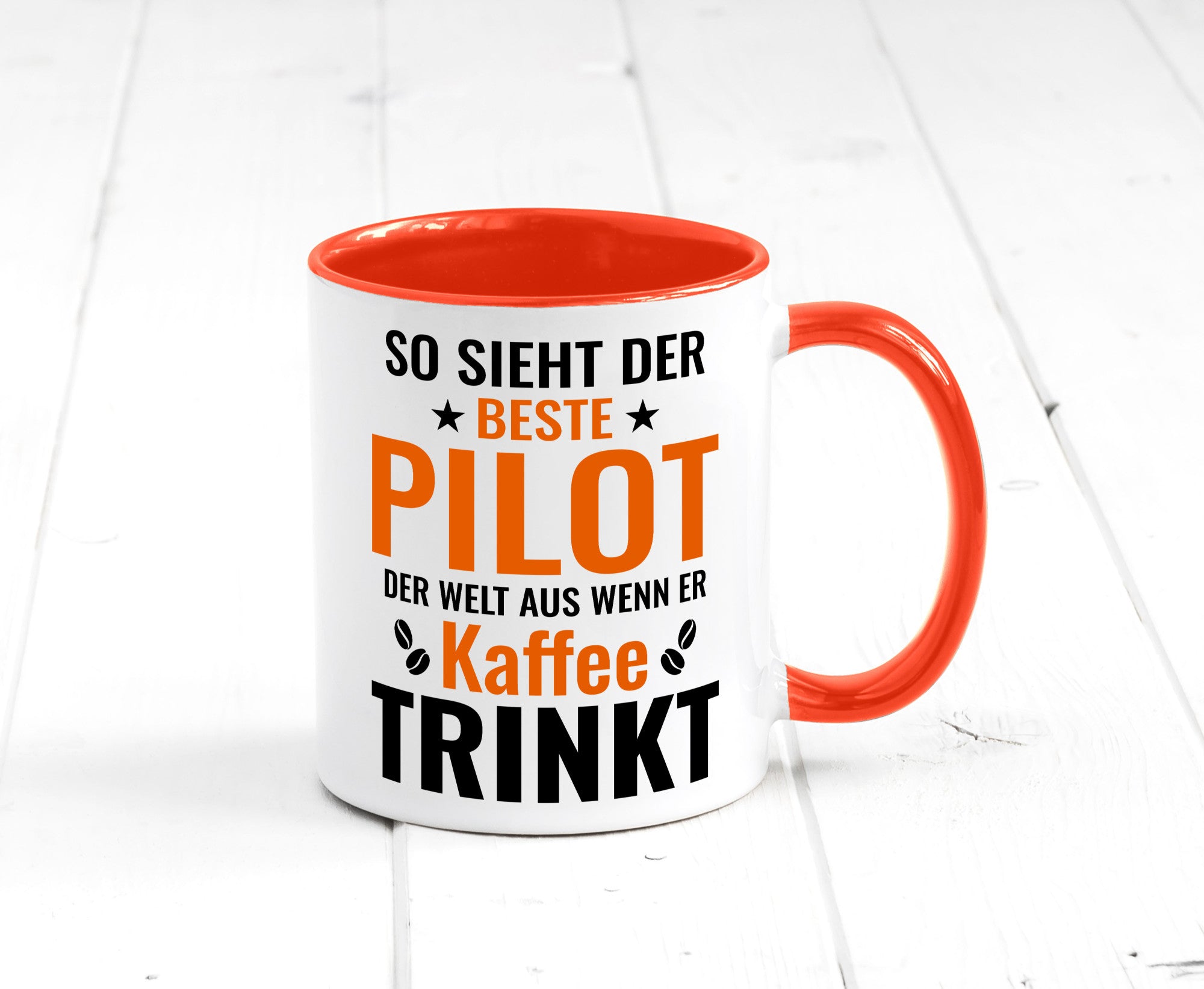 Kaffee trinkt: Pilot | Flugzeug Piloten lustiger Spruch Geschenk Humor