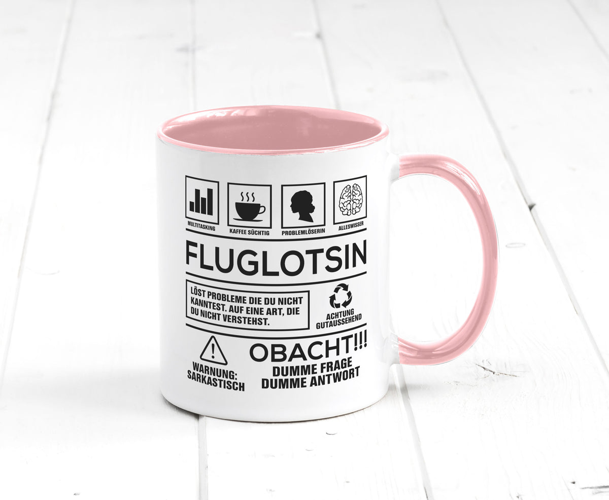 Achtung Probleme Fluglotsin | Flughafen Flugverkehr Geschenk Humor Geschenkidee Tasse
