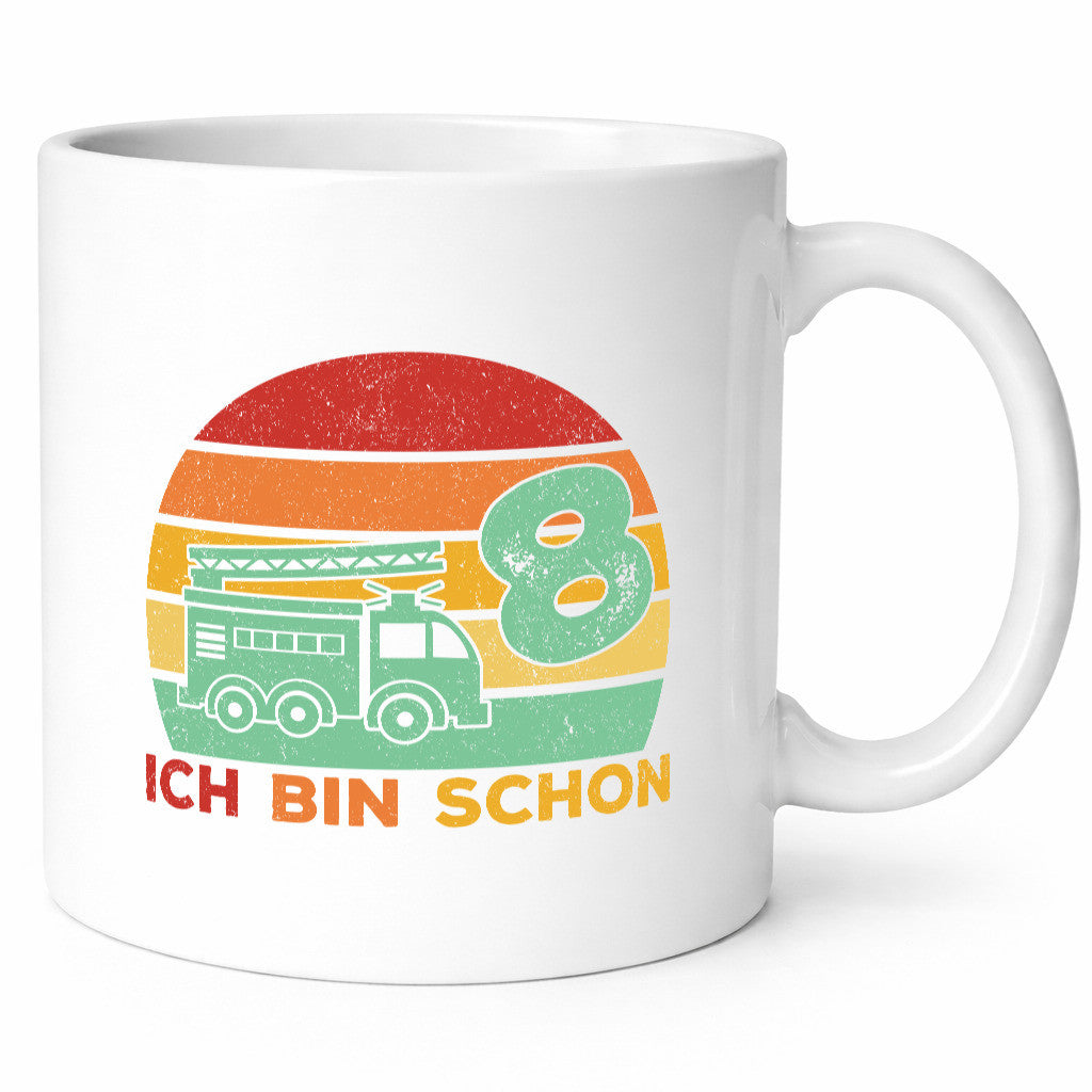 8. geburtstag | Feuerwehrauto 8 Jahre Feuerwehr lustiger Spruch Geschenk
