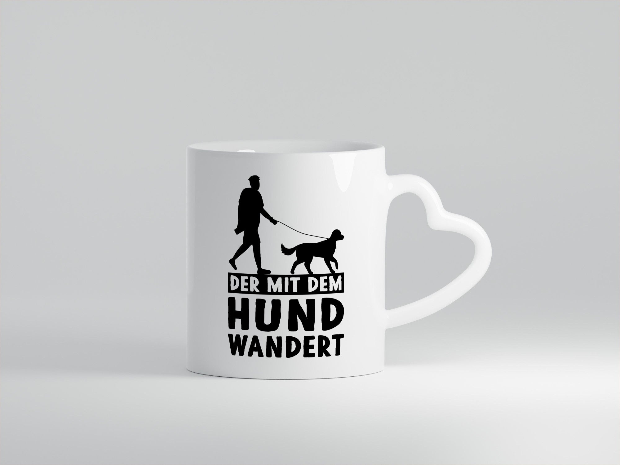 Der mit dem Hund wandert | Mensch Geschenkidee Tierliebhaber Humor Tasse