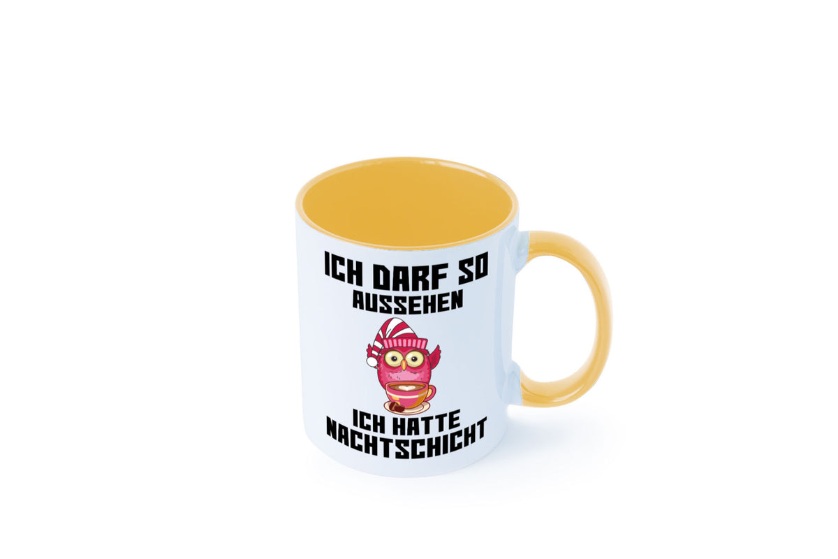 Nachtschicht Eule | Spruch Arbeit müde Nachtjob Geschenkidee Kollegen Büro Tasse