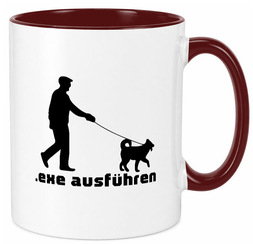 Exe ausführen | Echse Programmierer Informatiker Nerd Humor Geschenkidee Tasse