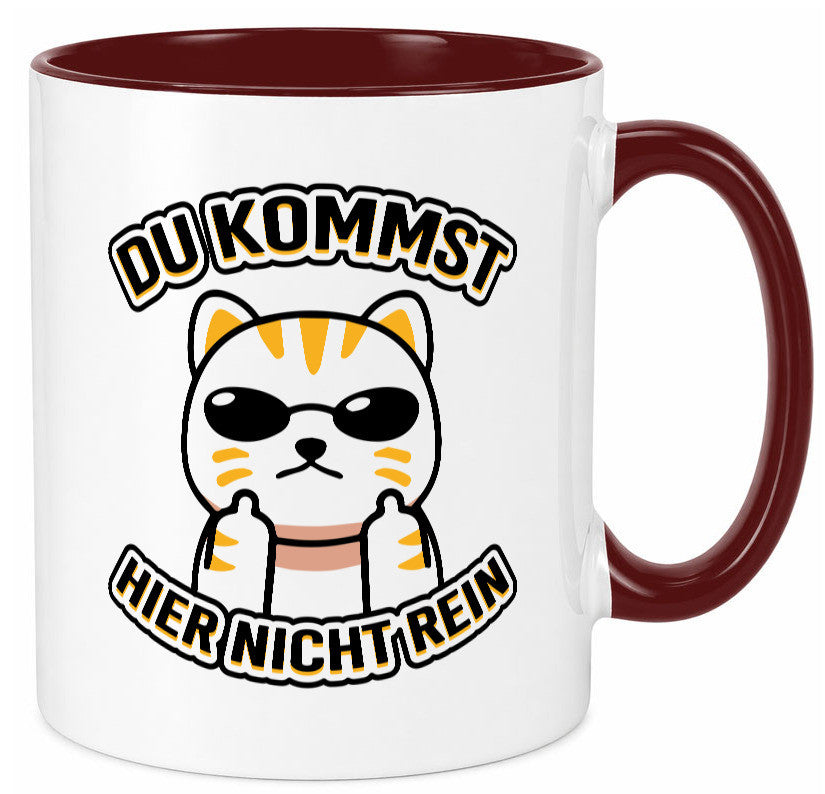Du kommst hier nicht rein | Böse Katze Humor Tierliebhaber Geschenkidee Tasse