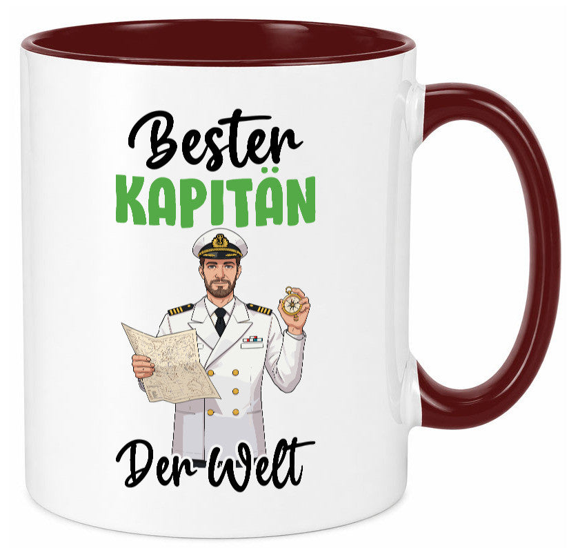 Bester Kapitän | Schiffskapitän Schiff v2 Geschenk Humor Geschenkidee lustiger Tasse
