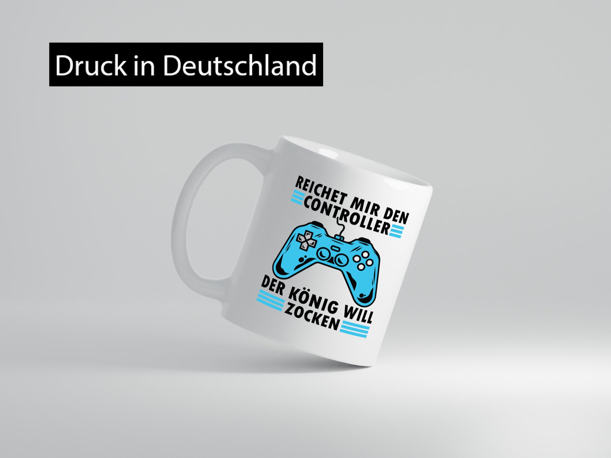 König will zocken | Controller Geschenk Humor Geschenkidee lustiger Spruch Tasse
