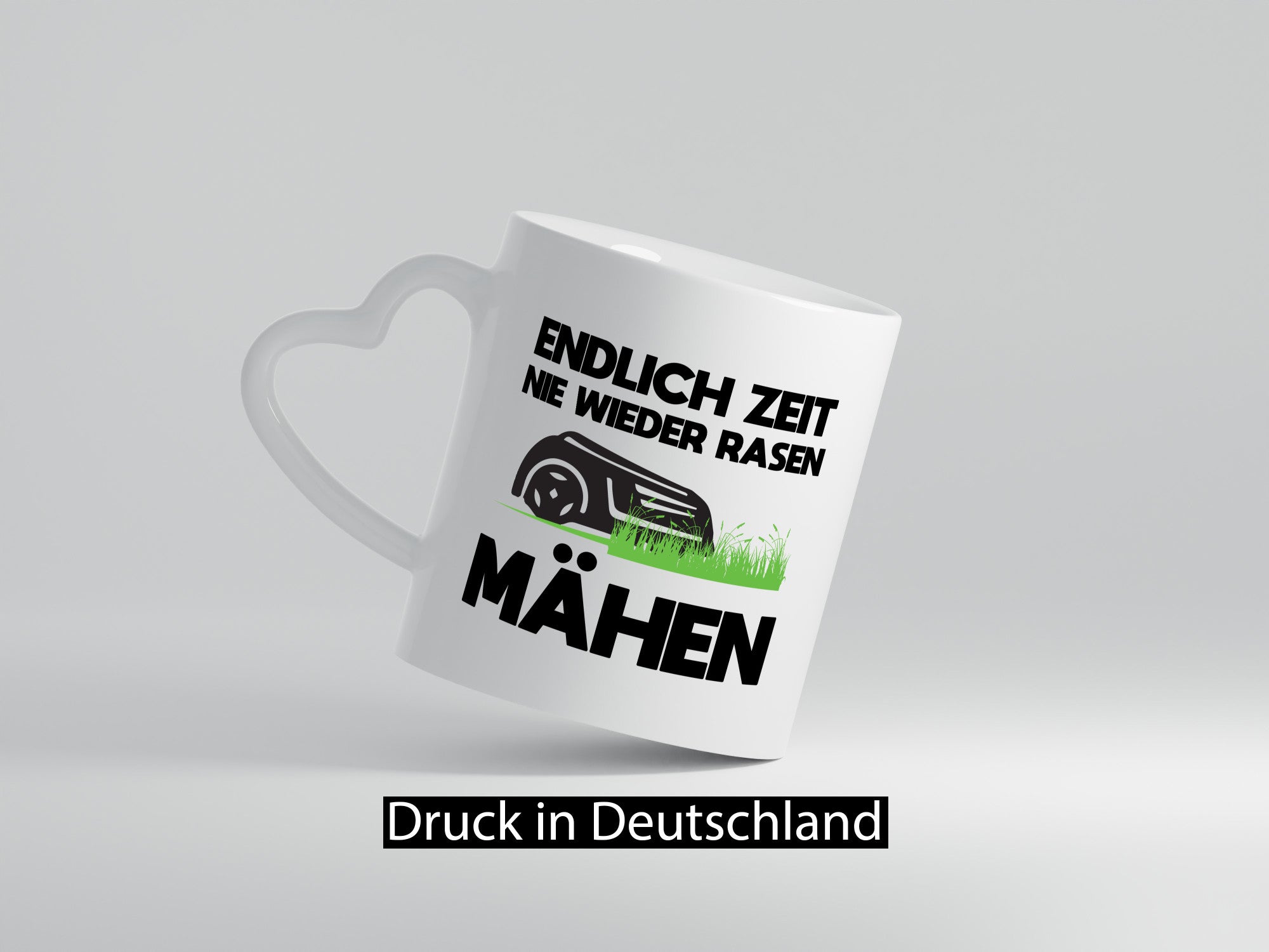 Endlich Zeit nie wieder rasen Mähen | Rasenmäher Garten Geschenkidee Humor Tasse