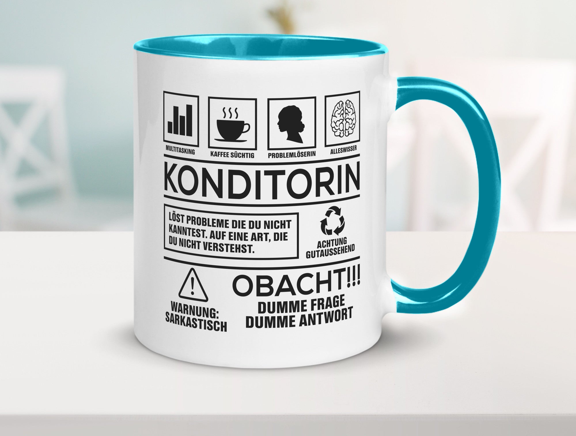 Achtung Probleme Konditorin | Konditorei lustiger Spruch Geschenk Humor