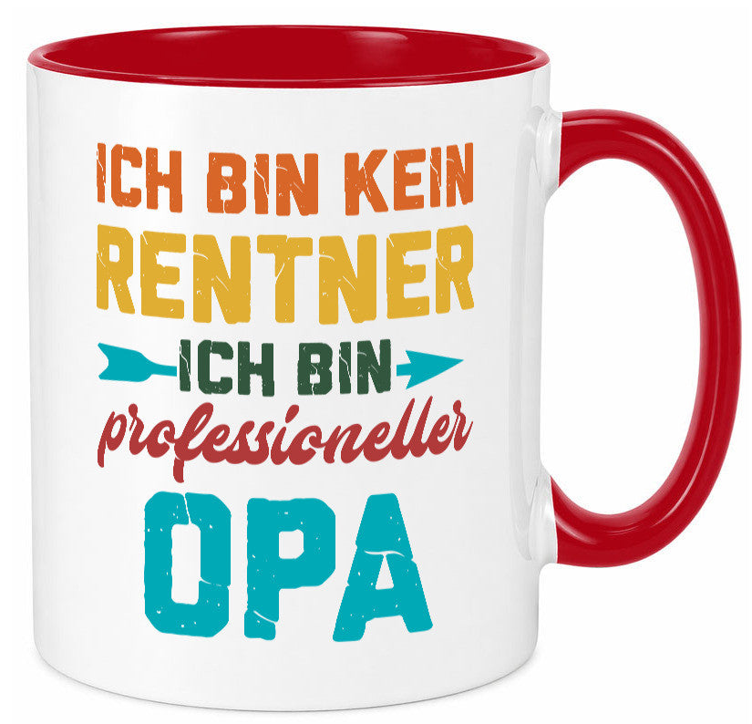 Ich bin Professioneller Opa | Rentner Großvater Geschenkidee Familie Humor Tasse
