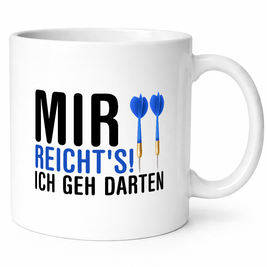 Mir reichts ich geh darten | Dart Dartspieler Dartpfeil Humor Geschenkidee Tasse